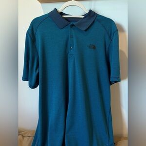The North Face Men's Flashdry Horizon Teal Polo — L